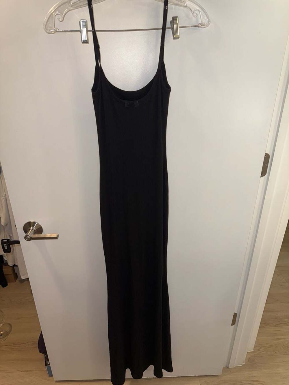 SKIMS Ribbed Midi Dress Black Size M